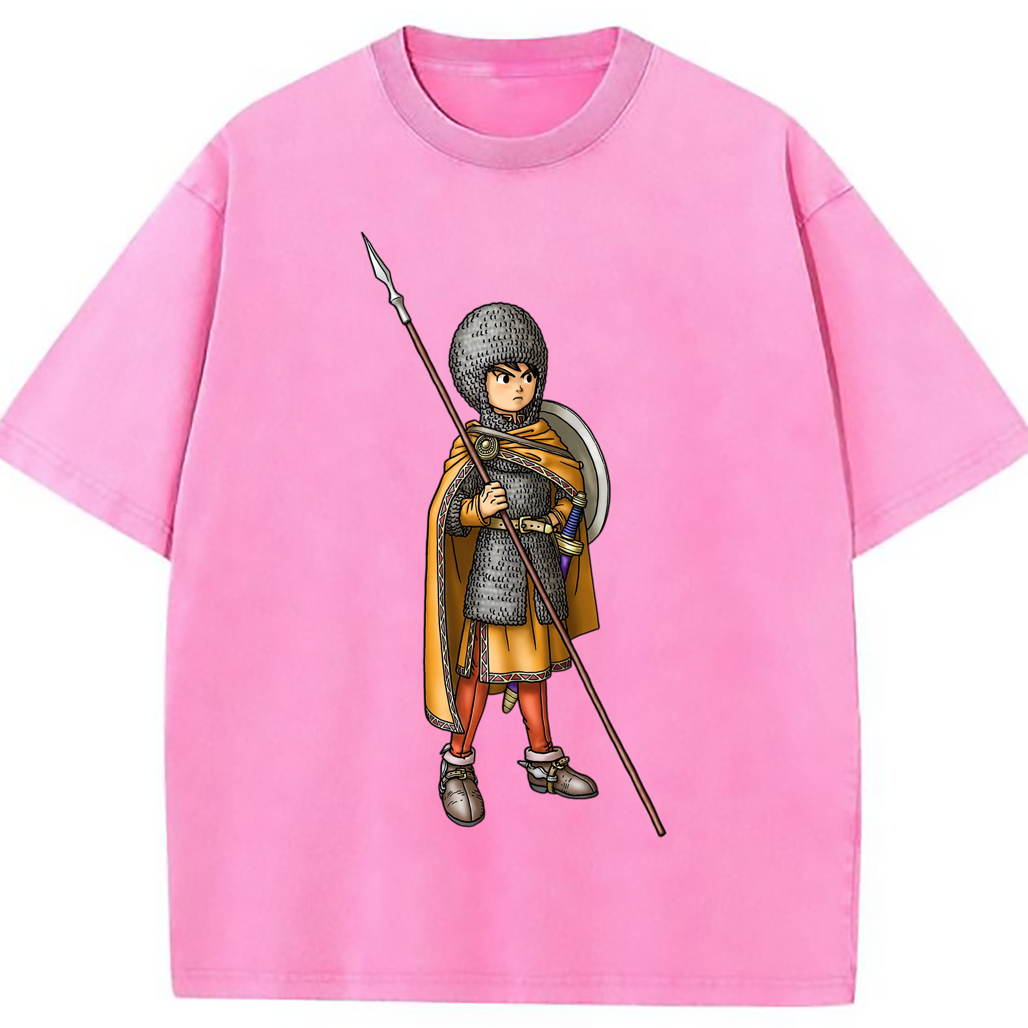 （画像用） ドラゴンクエスト Doragon Kuesuto Dragon Quest 綿100% ヴィンテージ風 半袖Tシャツ（フロントプリント）